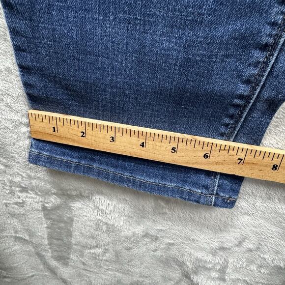 Levi's 525 Perfect Waist Straight Leg Jeans Womens 12 Blue Denim Stretch Zipper - Picture 11 of 14